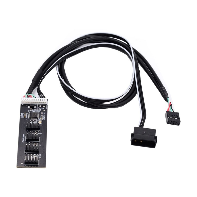 USB2.0 Motherboard Cable 9pin 10pin USB 2.0 Header 1 to 4 Female with IDE Pow...