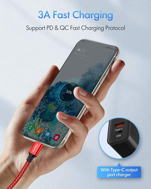 [16Ft/5M] Long USB C to USB C Cable, Type-C to Type-C 2.0 Fast PD Charger Cord B gallery