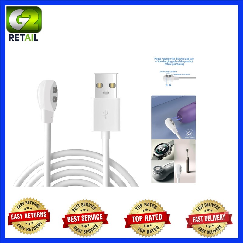 6mm Magnetic USB DC Charger Cable – High-Speed 2.7ft Cord for Versatile Devices