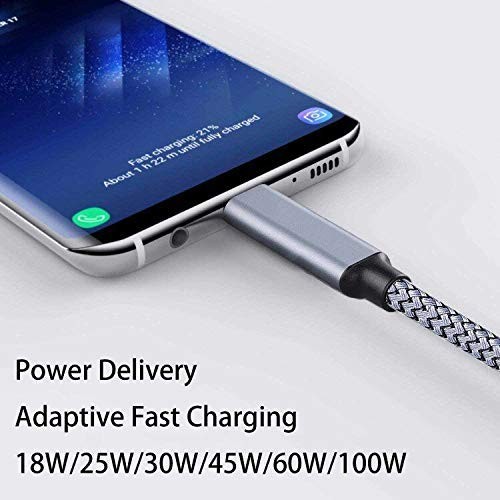 USB C to USB C Cable【100W/5A 15FT 2Pack】Type C Fast Charging,Long Nylon,Charg... gallery