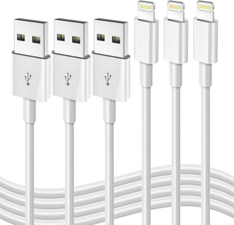 Iphone Fast Charging Cable [Apple Mfi Certified] 3-Pack 3FT USB-A to Lightning C