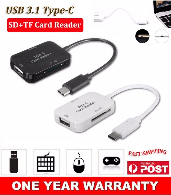 USB Type-C Card Reader SD MicroSD TF OTG Combo HUB For Pixel 9 9a Pro XL Fold AU gallery