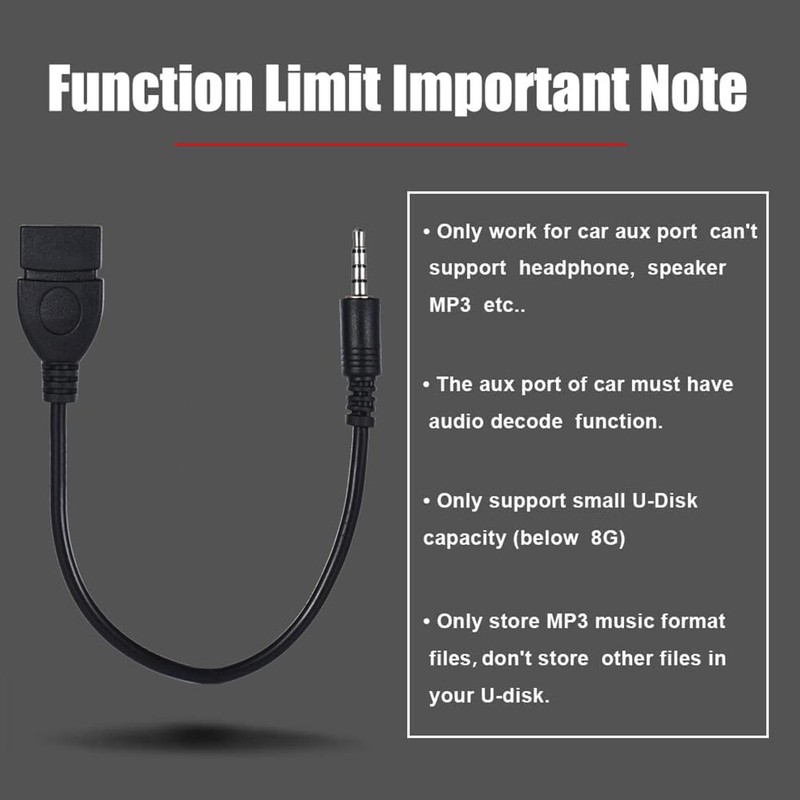 Precision-Made Reliable Easy to Install USB OTG to 3.5mm Premium Car Audio Cable gallery