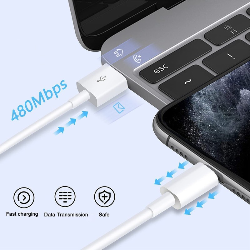 3 Pack 6Ft Braided Cable Heavy Duty Fast Charging for iPhone 8 7 6s plus 13/12/1 gallery