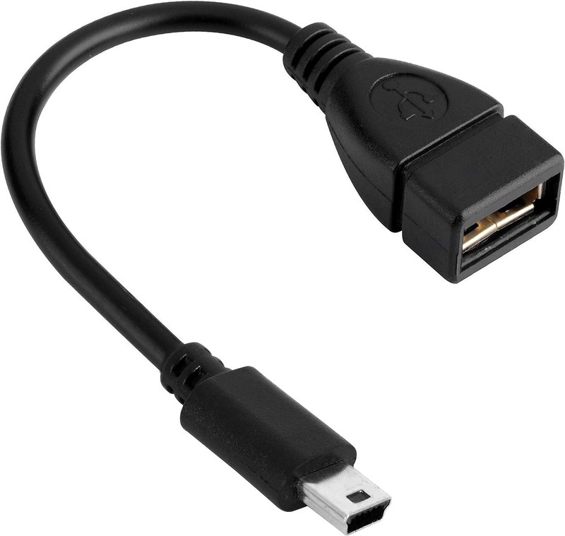 USB 2.0 Mini 5P Type B Cable Male Host to USB Female OTG Adapter Android Tablet