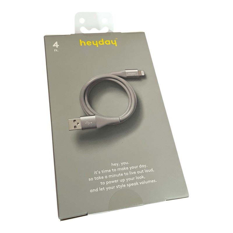 NIB Sealed Set of 4 Heyday 4 Ft Fast Charge USB-A Charging Cable iPhone & IPad gallery