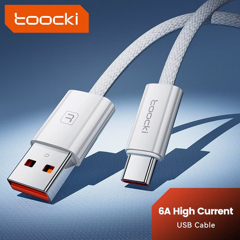 USB A To Type C 6A 100W Fast Charging Cable For Samsung S20 S22 S24 S25 1M-3Ft