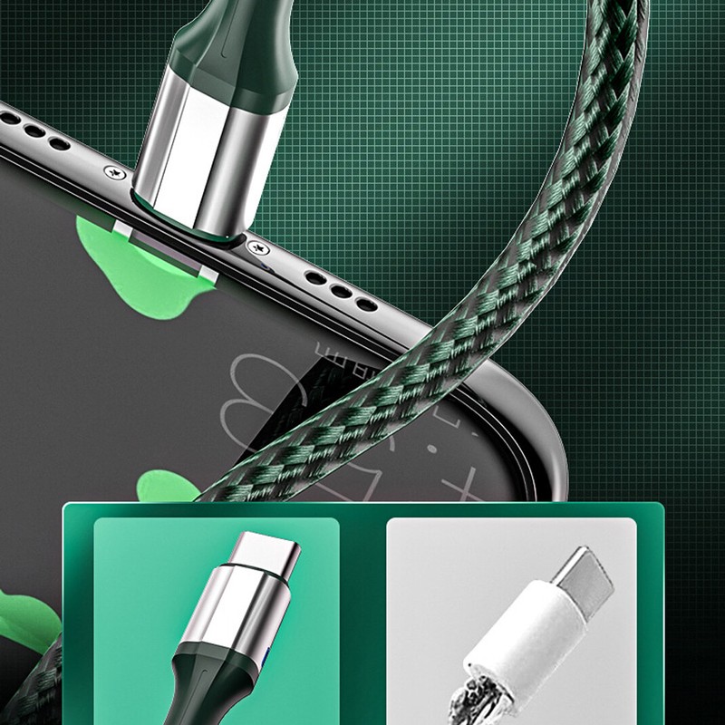 1/2M Nylon Braided USB Type C Charging Cable 3A Fast Charger Long Lead Data Sync gallery