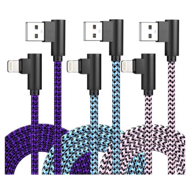 Set Of 3, 10’ Braided Charging Cables For iPhones. Does Not Fit Newest iPhones gallery