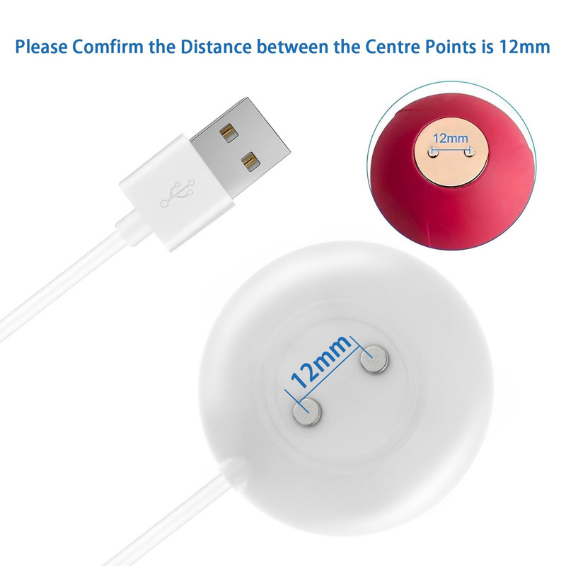 12Mm Magnetic Rose Charger USB Cable 2.7Ft, Replacement Charging Cord, Compatibl gallery