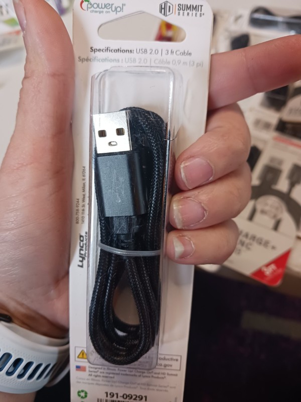 1 3ft Micro USB Charger Cord. Random Cord Color. New Some Are Opened Box gallery