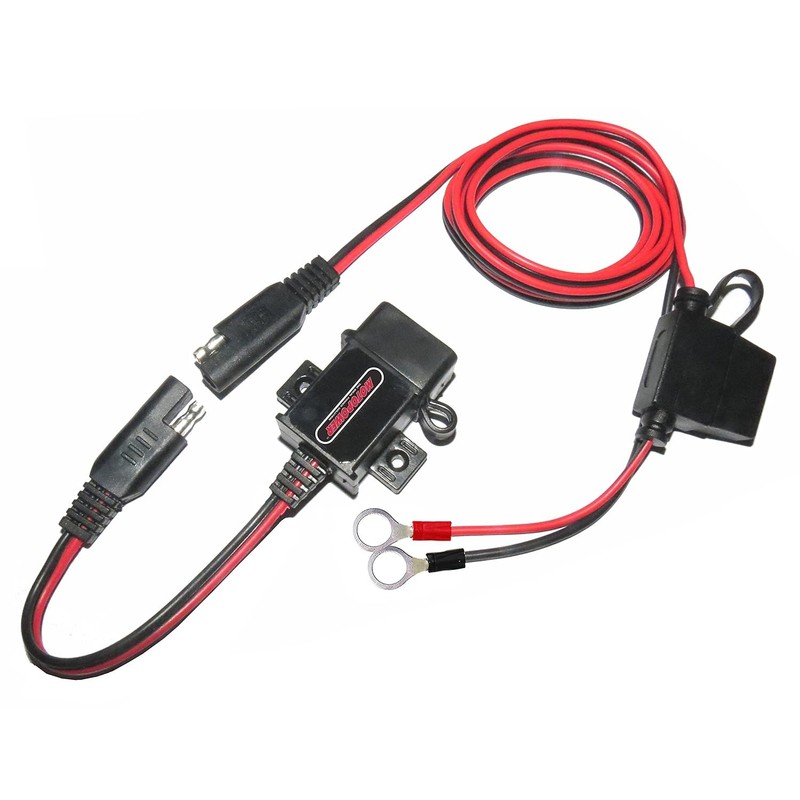 Motorcycle USB Port Kit SAE to USB Adapter for Motorcycles 3.1Amp MotoPower