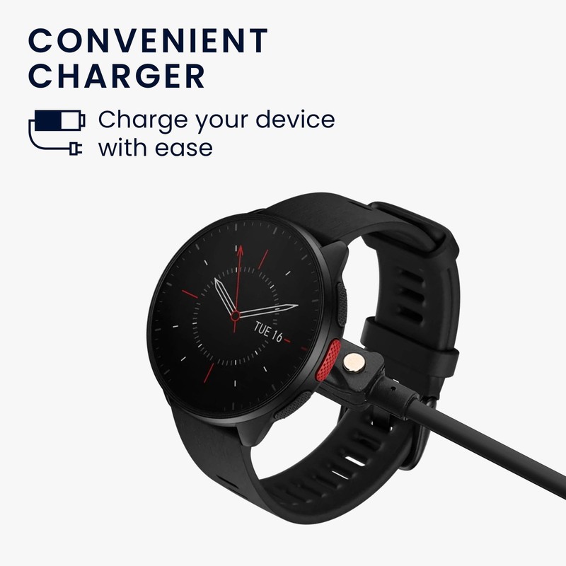 Charger with Polar Pacer/Pacer - Charger USB-Cable for Charging - Black gallery