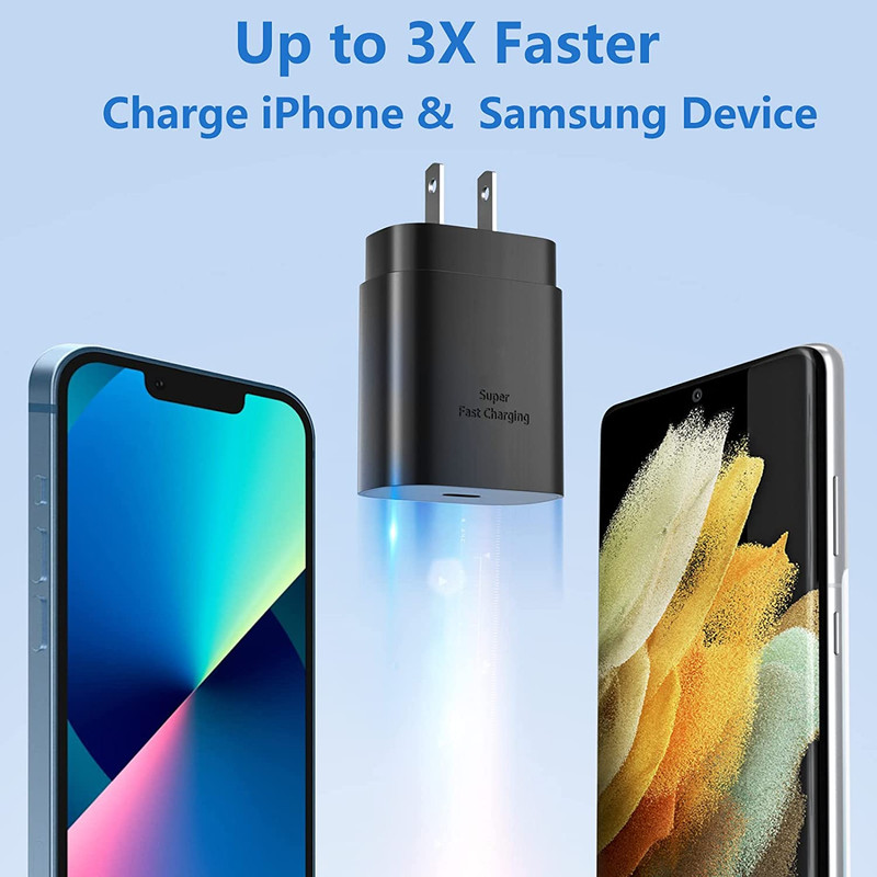 25W PD USB Wall Charger Super Fast Charging Block Type C Cable Cord For Samsung gallery