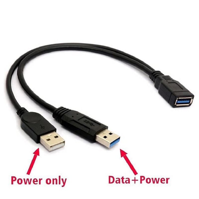 USB 3.0 A Female for Dual USB A Male Y Splitter Adapter Cable for Computer gallery
