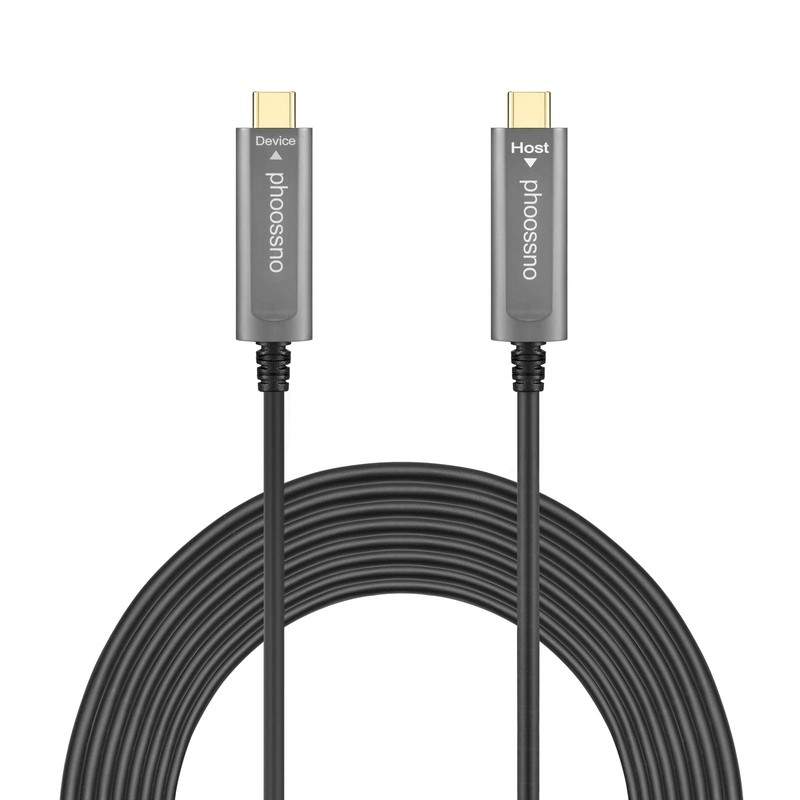 USB C to C Fiber Optical Cable USB 3.2 Type C Cable 10Gbps 33FT Compatible wi…