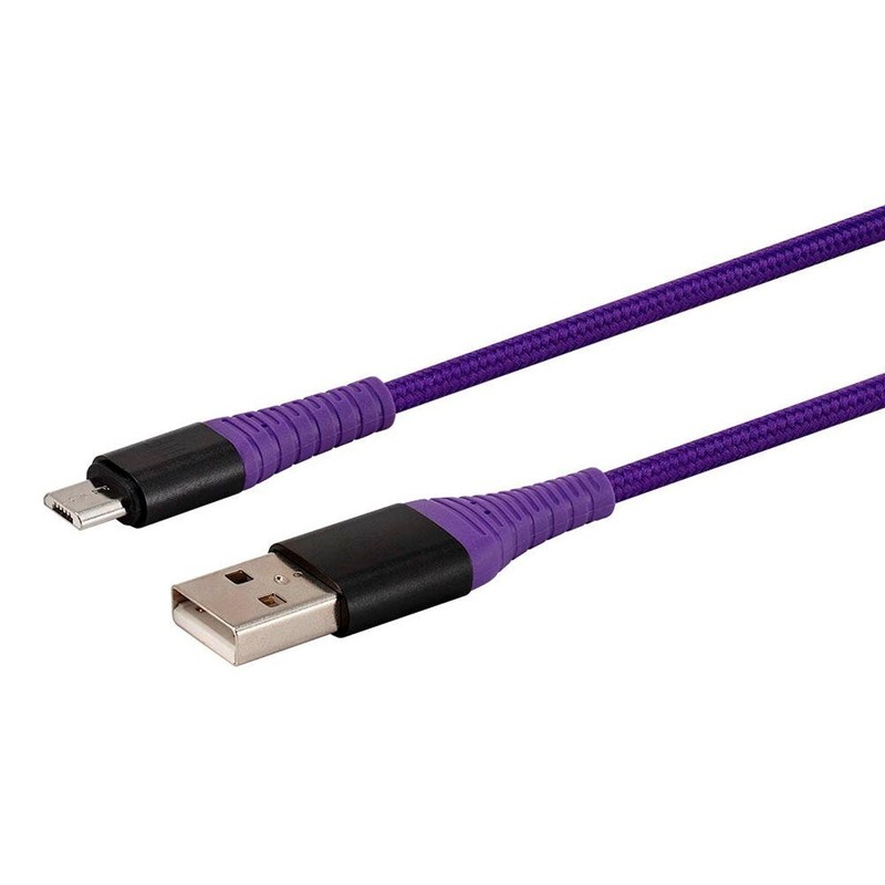 3FT USB Micro B to Type A Sync Data Charge Cable Reinforced Braided Cord Purple gallery