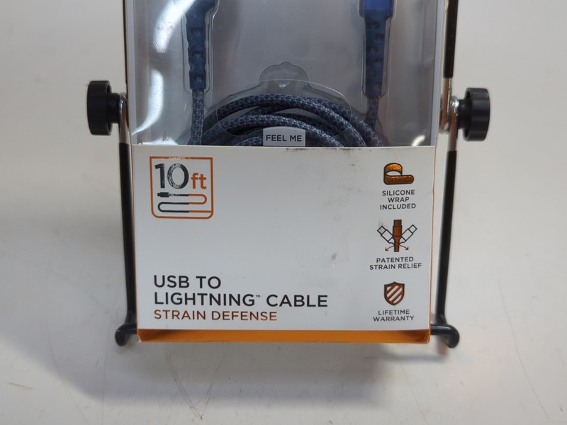 iHome Nylon Braided Strain Defense Fast Charging USB Cable 10 ft Blue gallery