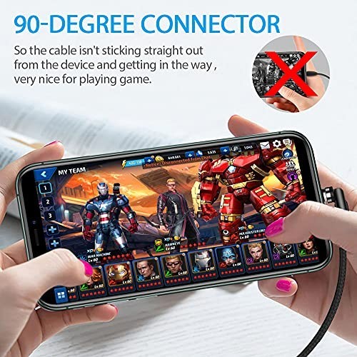 Magnetic Charging Cable 5-Pack (3/3/6/6/10FT) - 540° Rotating, LED Light, 90° An gallery