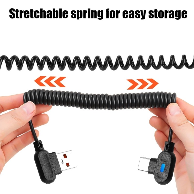 Reversible Design 6A Fast Charging Cord Double Angled Connector USB Type C gallery
