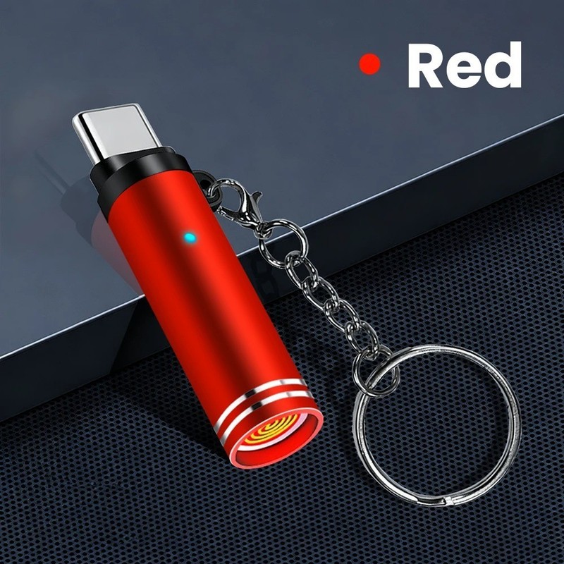 USB C Electric Cigarette Lighter Mini Air Blowing Safety Flame Free Igniter gallery