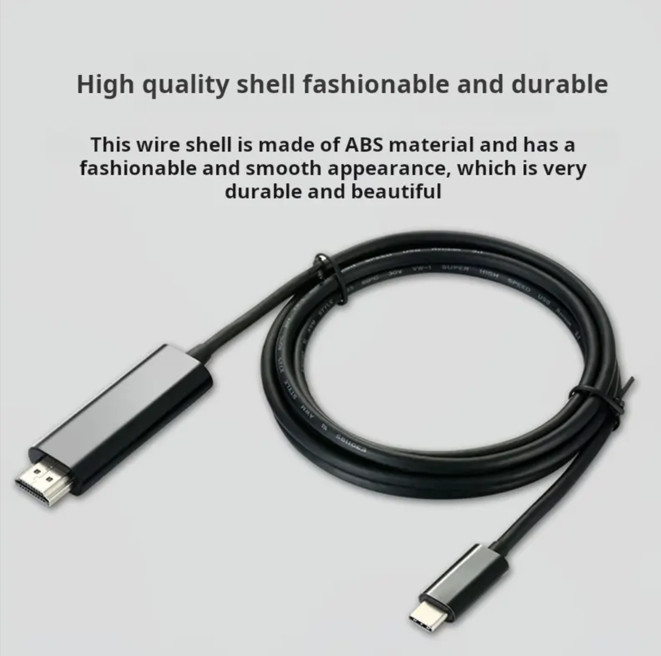USB-C to HDMI Cable 6ft - 4K Heavy-Duty Thunderbolt 3 to HDMI Adapter gallery