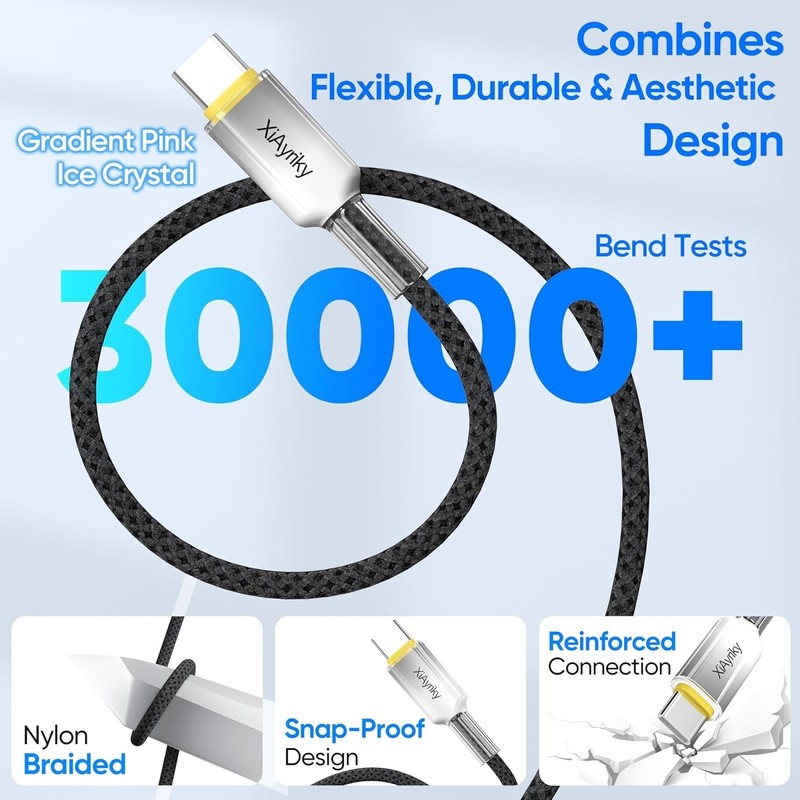 Extra Long USB A to USB C Cable 15FT (60W, 480M Data), USB Type-C Fast Charging gallery
