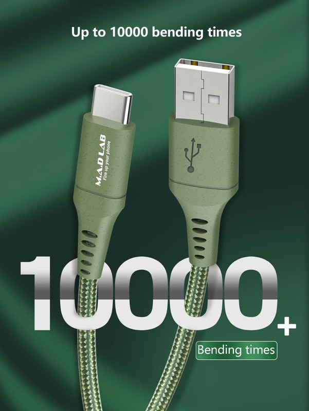 M A D LAB USB to USB C Cable; 3;3 Ft Nylon Braided; 3A Charging; 480 Mbps Dat... gallery
