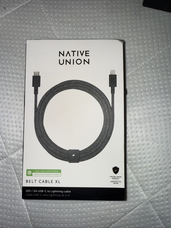 Native Union MFi Certified 10′ Lightning cable for iPhone 11 pro XR XS X 8 7 6S