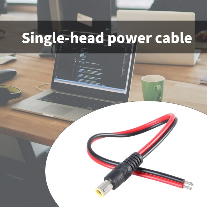 Male/Female DC7909 8mm Plug to Bare Wire Open End Power Pigtails Cable gallery