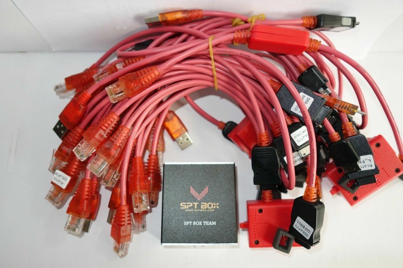 SPT Box Unlo cker for Samsung activ ated fla sh Professional Tool + 30 cables