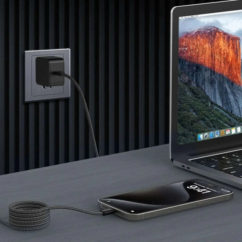 USB-C To USB-C 240W Magentic Coiled ⚡️ Fast Charging Cable (1.5 m, 4.92 ft) ⚡️ gallery