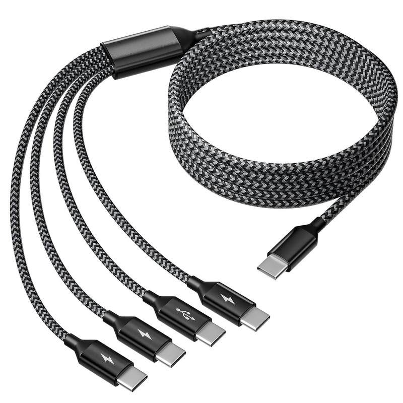 USB C Splitter Multi Charging Cable, Dual Type C Charger Cord,4 in 1 Multiple Ny