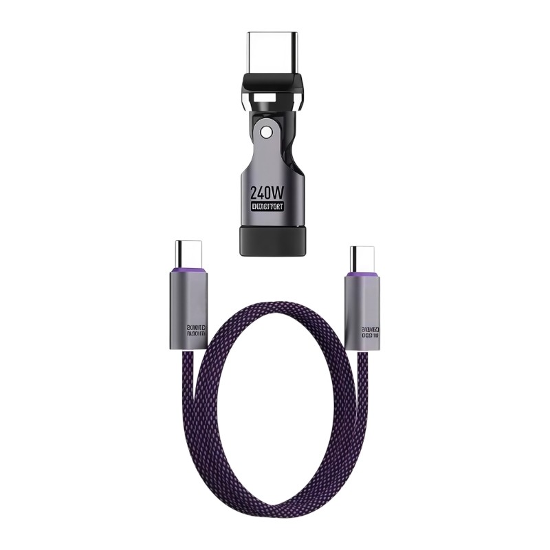 Fast Charging Cable With 360 Degree Rotatable Connector Type C To Type C Cable gallery