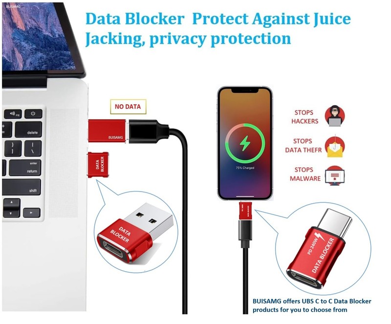 Data Blocker, USB A & USB Data Blocker for Any USB Mobile Quick Charge, Prote... gallery