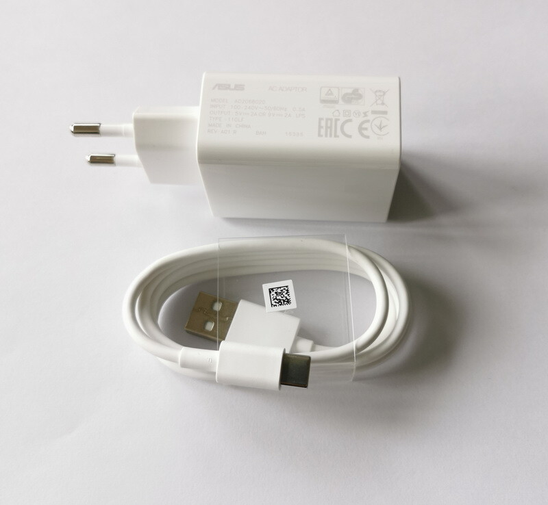 EU White 9V 2A 18W Fast Wall Charger + Type-C Cable For ASUS ZenFone 3 7 Pro 5z gallery