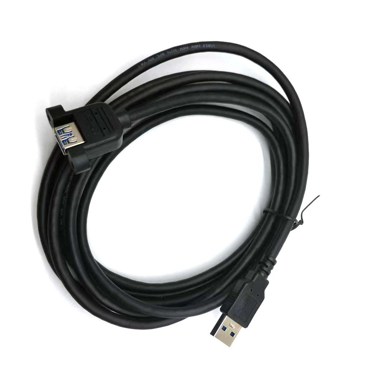 USB3.0 Male To Female Extension Cable High Standard With Screw Hole Baffle Cable gallery