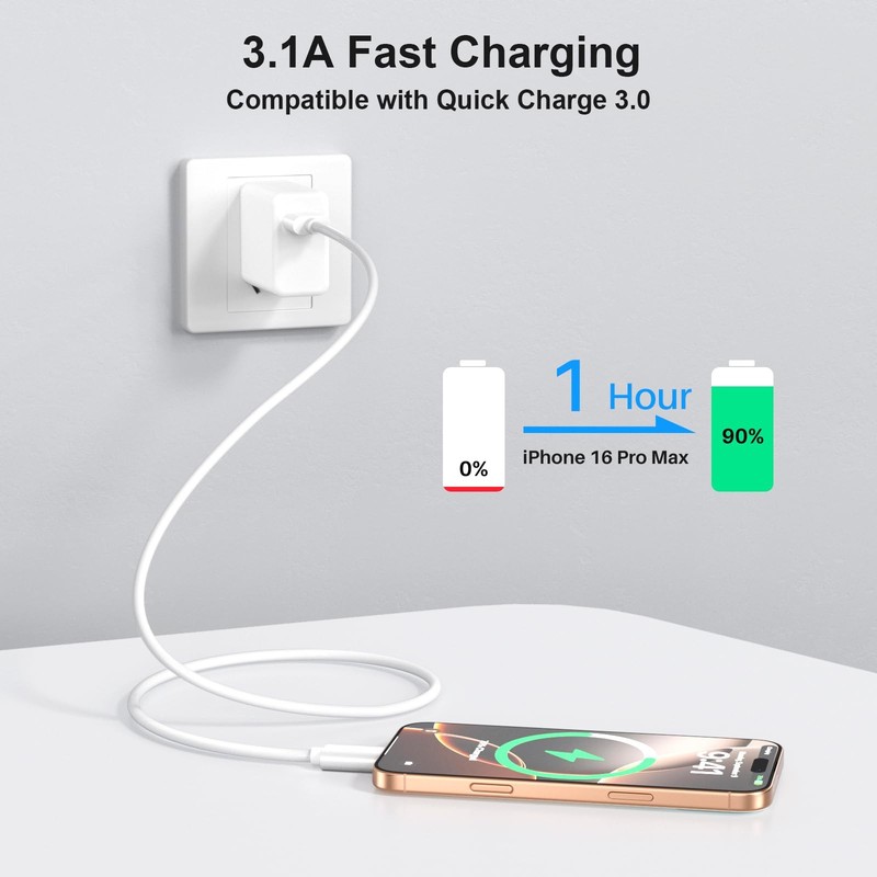 [1FT-3Packs] USB A to USB C Cable, 10Gbps High Speed Data sync and 60W Fast C... gallery