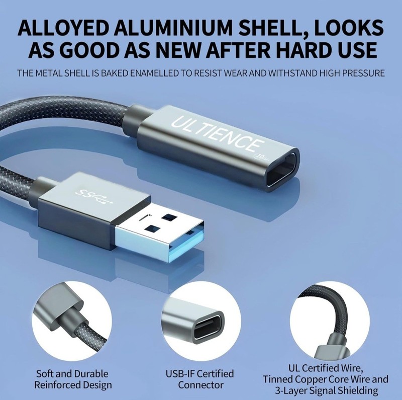 USB Type C Female To USB 3.0 Male Connector For iPhone 12/12 Mini/12 Pro Max gallery