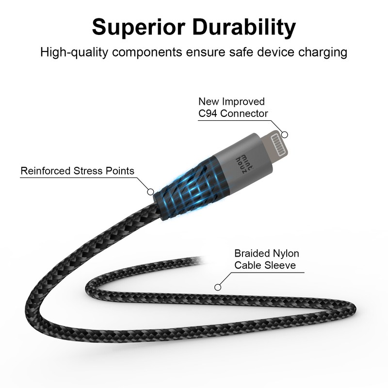 6FT Braided Fast Charger Cable 3A Fast Power Delivery Charging Syncing Cable gallery