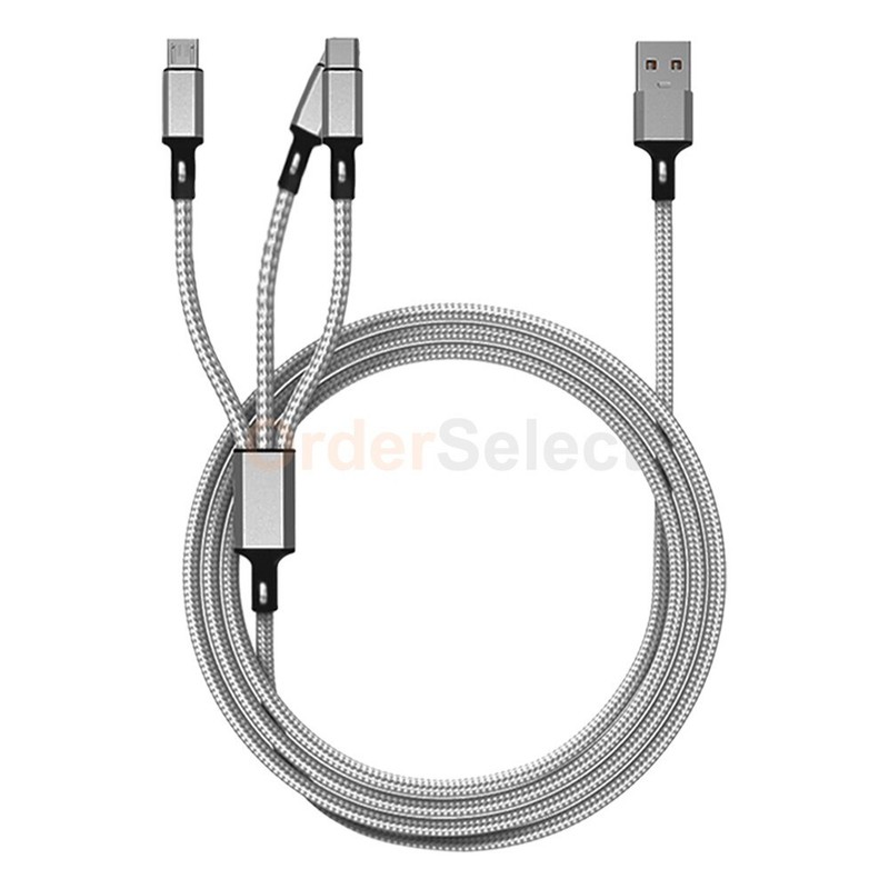 Fenzer Multi Phone Charging Charger Cable Cord, 4ft USB Cable USB C, Micro USB gallery