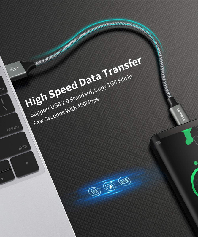 Etguuds USB a to USB C Cable 5-Pack (3/3/6/6/10 Ft), Fast Charging Type C Charge gallery