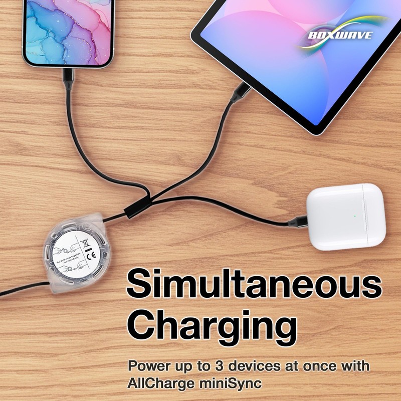 USB Cable Retractable Portable Charging Cord Black Compact Sync Cable gallery