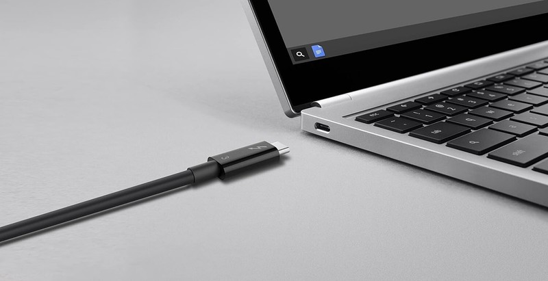 Thunderbolt 3 USB-C to USB-C Cable 1.6ft 100W Fast Charging Black gallery