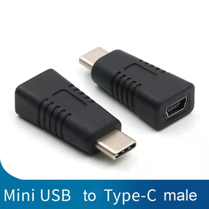 Universal Smartphone Tablet Adapter Mini USB Female to Type C Male Adapter Black gallery
