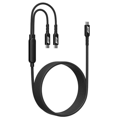 6ft USB C Cable 140W Fast Charging, 2-in-1 Type-C to USB C for iPhone, MacBook, gallery