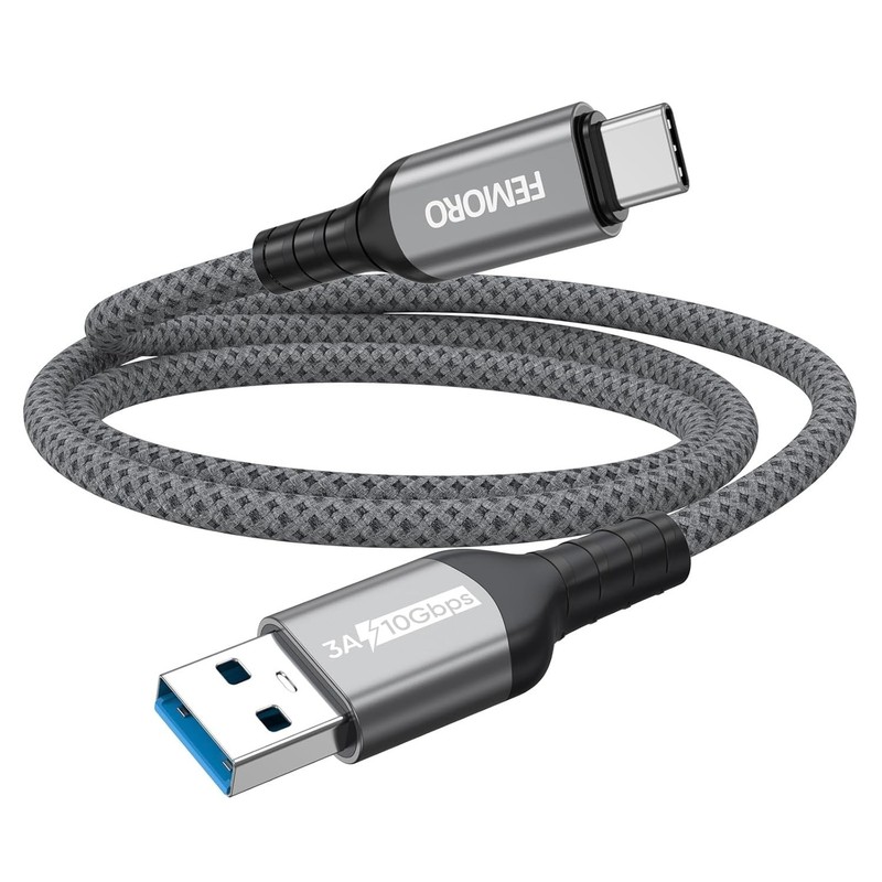 10Gbps USB 3.1 A to Type C Cable 3ft - Fast Charging for iPhone & Galaxy Phones gallery