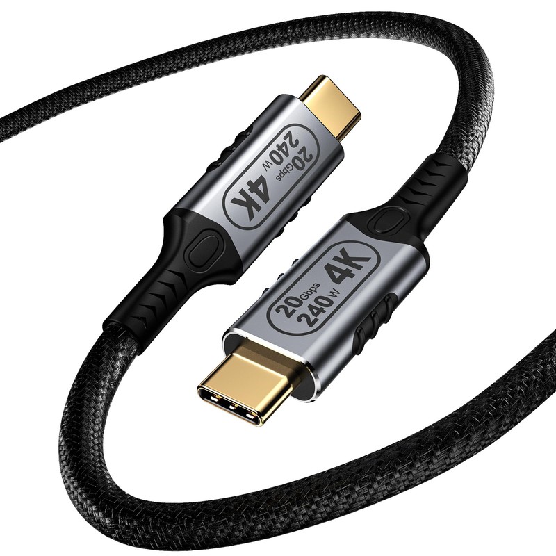 20gbps USB C 3.2 Gen 2 Cable 6.6ft 240W 4K60Hz Video Data Transfer & Charging...