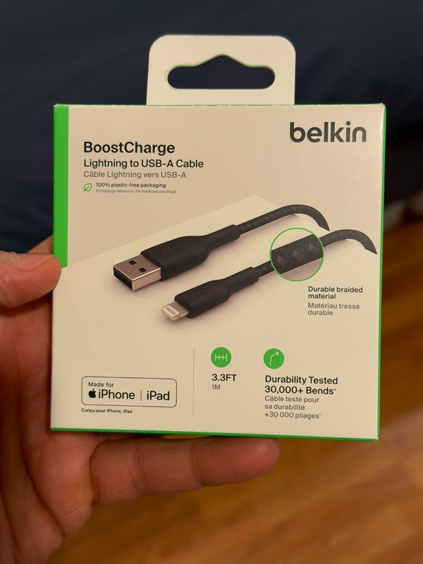 Belkin BOOST CHARGE Braided to USB-A Cable 3.3 Feet - (QUANTITY 2) gallery