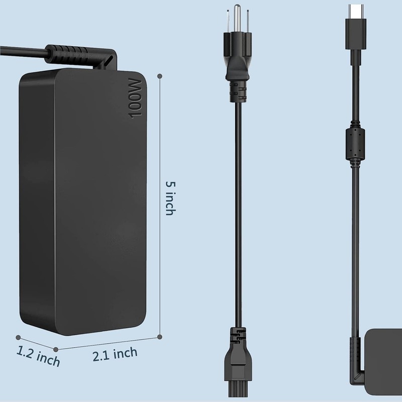 100W USB-C Fast Charger - Ideal for MacBook Air/Pro, iPad, HP, Dell & Lenovo gallery